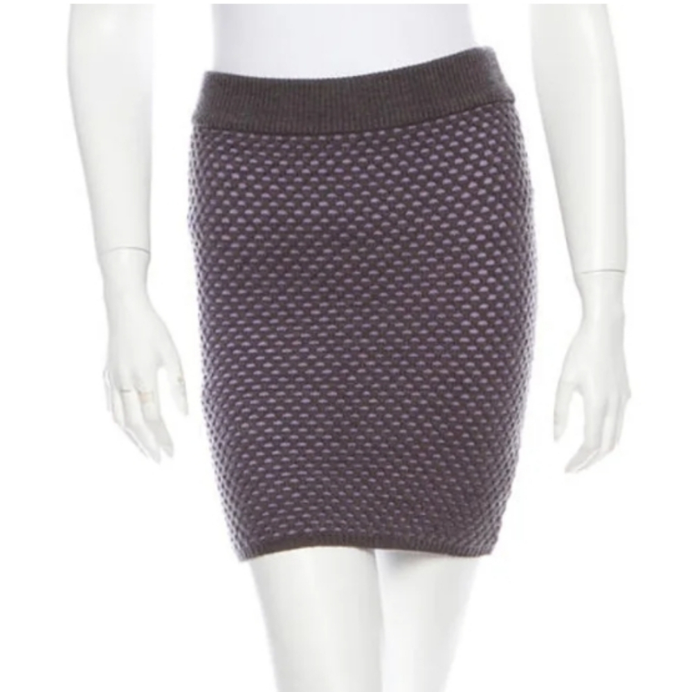 Opening Ceremony Wool Skirt Elastic Waist Size S Gray